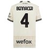 Officiële Voetbalshirt AC Milan Ismael Bennacer 4 Vierde 2023-24 Witte - Heren